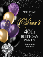 (30 x 40) Black and Gold Balloons