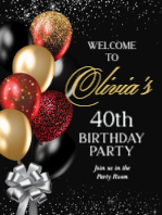 (30 x 40) Black and Gold Balloons