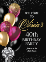 (30 x 40) Black and Gold Balloons