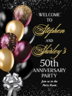 (30 x 40) Black and Gold Balloons