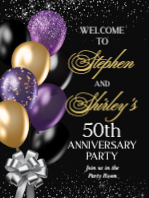 (30 x 40) Black and Gold Balloons