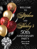 (30 x 40) Black and Gold Balloons