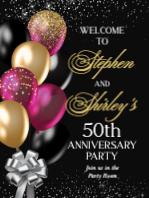 (30 x 40) Black and Gold Balloons