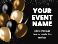 Black and Gold Balloons (24 x 18)