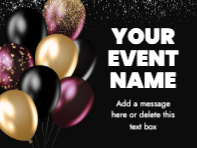 Black and Gold Balloons (24 x 18)