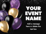 Black and Gold Balloons (24 x 18)