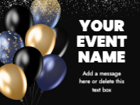 Black and Gold Balloons (24 x 18)