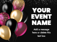 Black and Gold Balloons (24 x 18)