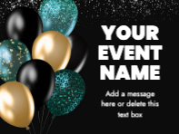 Black and Gold Balloons (24 x 18)