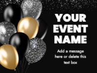 Black and Gold Balloons (24 x 18)