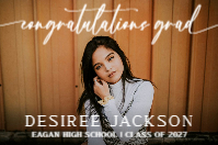 (72 x 48) Script Congratulations