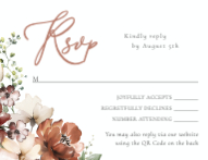 Autumn Floral RSVP Front