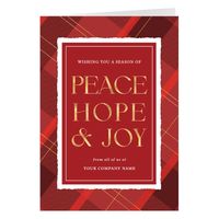 Plaid with Gold (5x7 Fold)