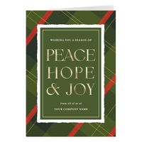 Plaid with Gold (5x7 Fold)