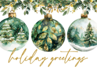 Emerald and Gold Ornaments Front