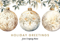 Ornate Gold Ornaments Front