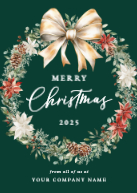 Pine and Floral Wreath Front