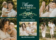 Greenery and Gold Bow Front