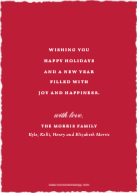 Luxe Calligraphy (Shaped Cut) Back