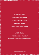 Luxe Calligraphy (Shaped Cut) Back