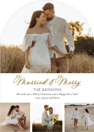 Merry Married Script (Shaped Cut) Front