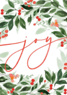 Watercolor Joy Wreath Front