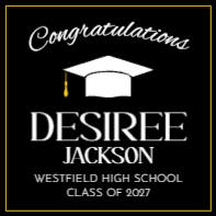 Grad Cap Congratulations (20 x 20)