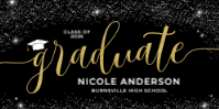(72 x 36) Starry Glitter Graduate