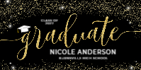 (72 x 36) Starry Glitter Graduate