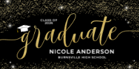 (72 x 36) Starry Glitter Graduate
