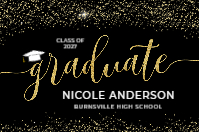 (72 x 48) Starry Glitter Graduate