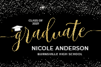 (72 x 48) Starry Glitter Graduate