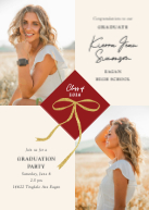 Grad Cap with Bow Front