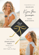 Grad Cap with Bow Front