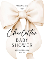 (18 x 24) Bow Baby Shower