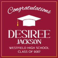Grad Cap Congratulations (20 x 20)