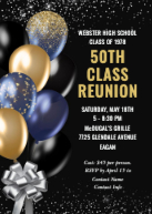 Black and Gold Balloons Front