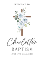 (18 x 24) Floral Cross