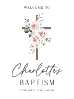 (18 x 24) Floral Cross