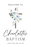 (24 x 36) Floral Cross