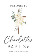 (24 x 36) Floral Cross