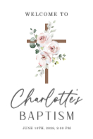 (24 x 36) Floral Cross