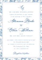 Vintage Blue Porcelain Border Front