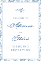 (24 x 36) Vintage Blue Porcelain Border