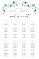 (24 x 36) Soft Eucalyptus Seating Chart (Alphabetical)
