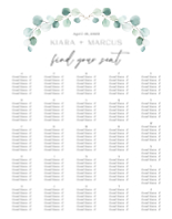 (22 x 28) Soft Eucalyptus Seating Chart (Alphabetical)