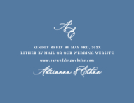 Vintage Blue Porcelain Border RSVP Back