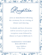 Vintage Blue Porcelain Border Reception Enclosure Front