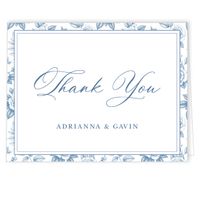 Vintage Blue Porcelain Border