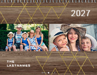 2027, Rustic Geo Woodgrain